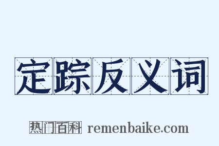 定踪反义词是什么意思的图片